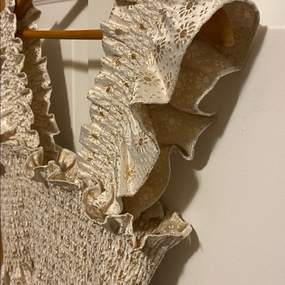 👑Gold Jacquard Hill House Ellie Nap limited edition dress - Picture 6 of 8